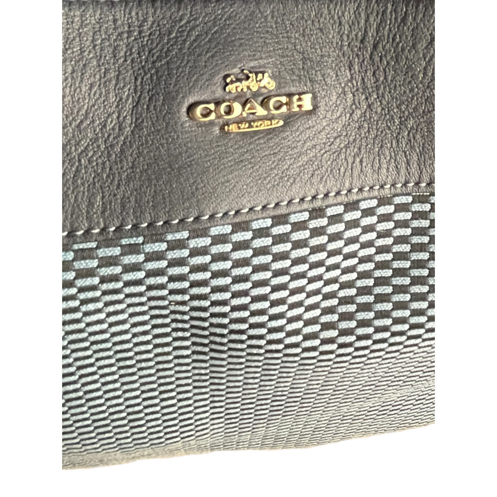 Authentic Coach Lexy Woven Leather Canvas Shoulder Bag - Picture 3 of 16